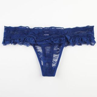 Ruffle Lace Thong Navy In Sizes Medium, Small, Large For Women 235035210