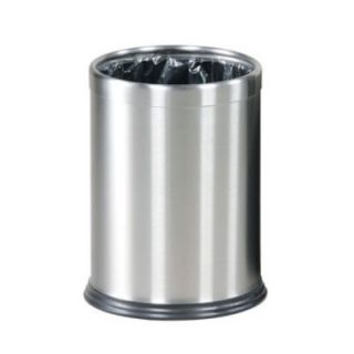Rubbermaid Hide a Bag Waste Basket   Open Top, Stainless