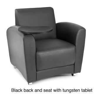 Ofm 821 Interplay Series Tablet Chair (Nickel back with black seat  bronze/tungsten tablet, Plum with taupe seat  bronze/tungsten tablet, Black back and seat  bronze/tungsten tablet, Taupe back and seat bronze/tungsten tabletMaterials Fabric, polyurethan