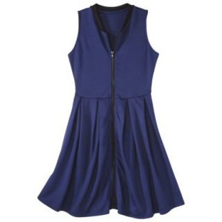 Mossimo Womens Full Zip Scuba Dress   Blue/Black XS