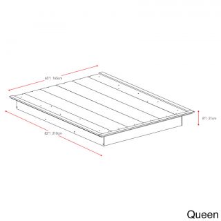 Sonax Mdf Double/queen Frost White Plateau Platform Bed