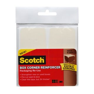 3m Scotch Box Corner Reinforcement Squares (pack Of 24) (TanDimensions 0.4 inches x 4.8 inches x 5.9 inchesQuantity 24Model CLMMMRUCR24 )