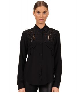 LOVE Moschino WCA4101 T7564 C74 Womens Long Sleeve Button Up (Black)