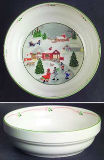 Sango Silent Night Coupe Cereal Bowl, Fine China Dinnerware   Snow Scenes,Holly,
