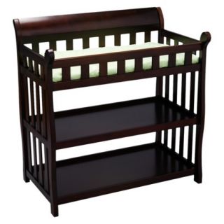 Delta Childrens Products Eclipse 2 Shelf Baby Changing Table   Black Cherry
