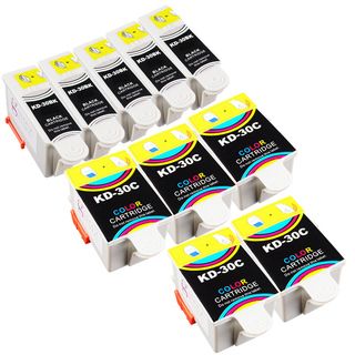 Sophia Global Compatible Ink Cartridge Replacement For Kodak 30 Black And Color (pack Of 10) (Black and colorPrint yield Up to 670 pages for each black and up to 550 pages for each colorModel SGKodak30B5C5Pack of 10 cartridgesWe cannot accept returns o