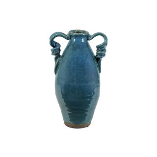 Tuscan Turquoise Ceramic Vase (TurquoiseMaterial CeramicSize 15 inches high x9 inches in diameter For decorative purposes onlyDoes not hold waterModel UTC76047 15 inches high x9 inches in diameter For decorative purposes onlyDoes not hold waterModel U