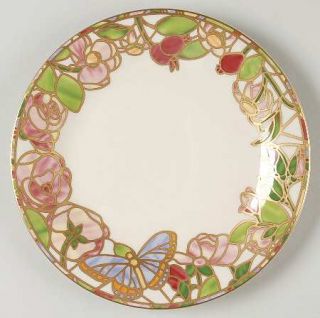 Pickard Seasons Of A Rose Salad Plate, Fine China Dinnerware   Full Floral Band,
