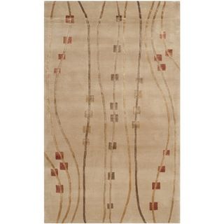 Safavieh Hand knotted Tibetan Honey Wool/ Silk Rug (3 X 5)