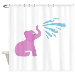  Pink Elephant Shower Curtain  Use code FREECART at Checkout