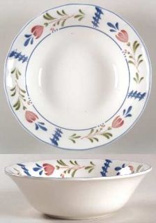 Nikko Avondale Coupe Cereal Bowl, Fine China Dinnerware   Provincial,Red/Blue Fl
