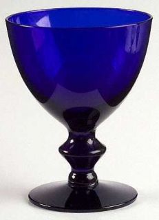 Imperial Glass Ohio Continental Blue Water Goblet   Stem #176,Solid Blue,Wafer S