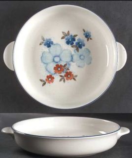 Noritake Glimmer Augratin, Fine China Dinnerware   Versatone I, Blue & Orange Fl