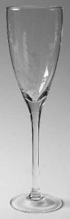 Mikasa Cherry Blossom Clear Fluted Champagne   Clear,Etched Floral,Smooth Stem