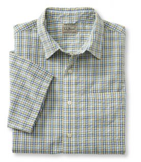 Summer Seersucker Shirt, Traditional Fit Short Sleeve Check
