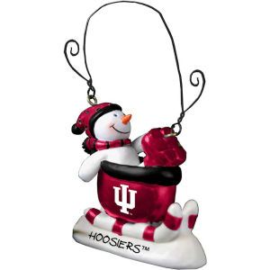 Indiana Hoosiers Sledding Snowman Ornament
