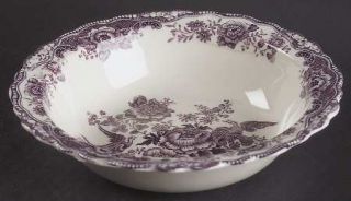 Crown Ducal Bristol Mulberry Rim Cereal Bowl, Fine China Dinnerware   Mulberry F