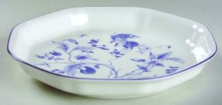 Wedgwood Blue Plum 7 Octagonal Dish, Fine China Dinnerware   Blue Plums,Flowers