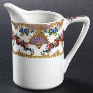 Sadek Sevres Creamer, Fine China Dinnerware   Andrea,Various Floral & Color Band