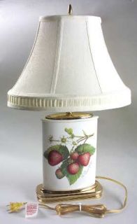 Portmeirion Pomona Marquise Vase Lamp with Shade, Fine China Dinnerware   Fruit