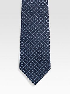 Gucci Briac Diamante Silk Tie   Navy