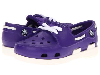 Crocs Kids Beach Line Boat Shoe Girls Shoes (Purple)