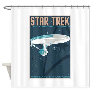  Retro Star TrekTOS Poster Shower Curtain  Use code FREECART at Checkout