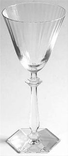 Baccarat Arcade Tall Water Goblet   Optic Bowl, Multi Sided Stem & Foot