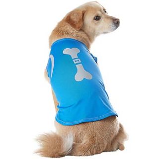 Pup Crew Sport Neon Blue Jogging Dog Tank Top, Large