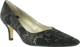 Womens Bella Vita Wow   Black/Silver Snake Mid Heel Shoes