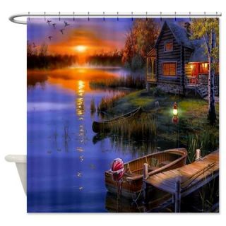  Sunset at the Cabin Shower Curtain  Use code FREECART at Checkout