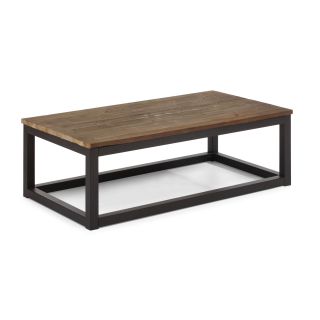 Civic Center Distressed Natural Long Coffee Table