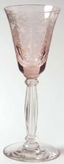 Tiffin Franciscan Flanders Pink Cordial Glass   Stem #024/15024,    Pink Bowl