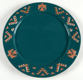 Frankoma Native American Teal Dinner Plate, Fine China Dinnerware   Teal Backgro