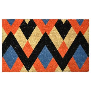 Zaggy 18 X 30 inch Coir Doormat (18 inches long x 30 inches wideStyle CasualPrimary color Black, red, brown Secondary colors Beige Printed with non fading, non bleeding colorsCare instructions Remove soil with brush and shake off any excess dirt  )