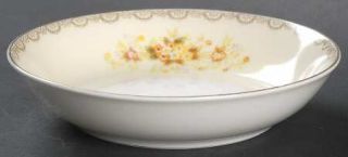 Meito Mei646 Fruit/Dessert (Sauce) Bowl, Fine China Dinnerware   Brown Scroll Ed