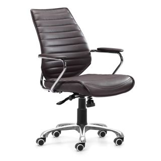 Zuo Enterprise Espresso Low Back Leatherette Office Chair