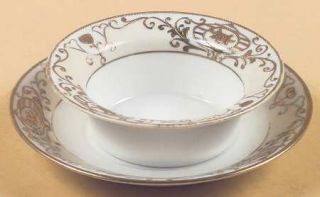 Noritake 175 Ramekin and Saucer Set, Fine China Dinnerware   Gold Flowers & Scro