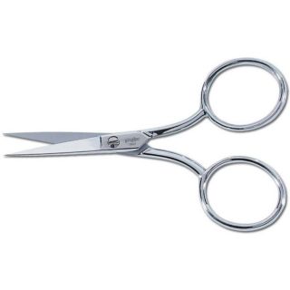 Gingher Large Handle Embroidery Scissors (4 inchesScissors with larger handles make intricate work easyIdeal for cutting one layer of fabric, embroidery threads and needlework yarnSharp points are great for snipping tight threadsIncludes leather sheathImp