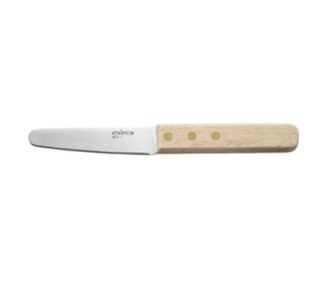 Winco Oyster Clam Knife w/ 3.5 in Blade & Wooden Handle