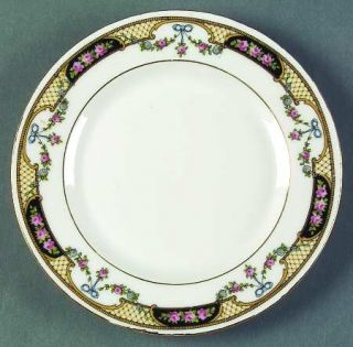 Altrohlau Alt37 Bread & Butter Plate, Fine China Dinnerware   Pink Roses, Bows,