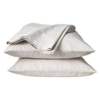 Nate Berkus Sheet Set   Gray Crosshatch (Full)