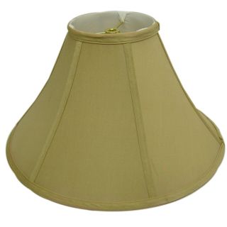 Round Tan Silk Lamp Shade (Tan Slant height 9 inches Dimensions 9 inches high x 14 inches in diameter  )