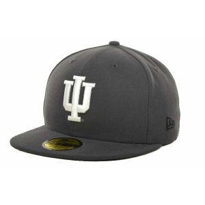 Indiana Hoosiers New Era NCAA Gray, Black & White 59FIFTY Cap