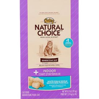 Nutro Natural Choice Whitefish & Whole Brown Rice Indoor Senior Cat Food, 6.5 lbs.