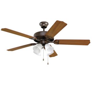 Fanimation Aire Decor 52 inch Oil rubbed Bronze 4 light Frosted Shade Ceiling Fan