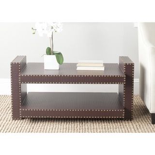 Safavieh Garson Brown Crocodile Coffee Table (BrownMaterials Iron, MDF and PUFinish BrownDimensions 18.9 inches high x 39.37 inches wide x 23.62 inches deepThis product will ship to you in 1 box.Furniture arrives fully assembled )