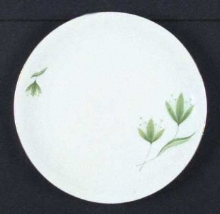 Bohemia Ceramic Boh67 Bread & Butter Plate, Fine China Dinnerware   Green Leaves