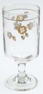 Pfaltzgraff Wyndham 10 Oz Glassware Goblet, Fine China Dinnerware   Pink&Gray Fl