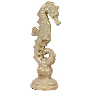 Urban Trends Collection White Small Ceramic Sea Horse (WhiteSizes 13 inches high x 4.5 inches wide x 4 inches deepUPC 877101507710For decorative purposes only CeramicColor WhiteSizes 13 inches high x 4.5 inches wide x 4 inches deepUPC 877101507710For